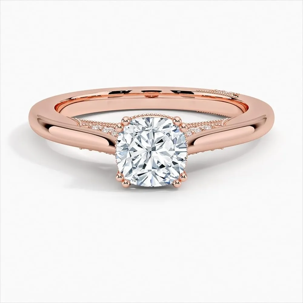 1-3 Ct Moissanite Engagement Ring & Wedding Bridal Ring Set In 10k 14k 18k Gold & S925 Christmas Gift for Women (Tacori Crown Engagement Ring, Main Stone: Cushion)
