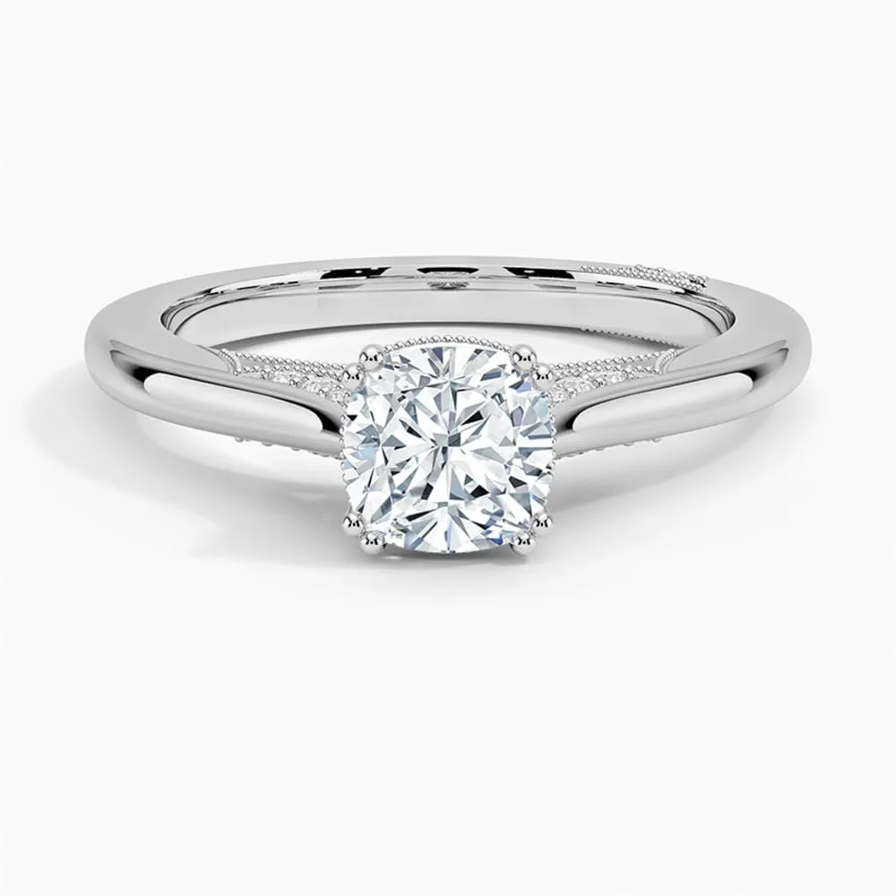1-3 Ct Moissanite Engagement Ring & Wedding Bridal Ring Set In 10k 14k 18k Gold & S925 Christmas Gift for Women (Tacori Crown Engagement Ring, Main Stone: Cushion)