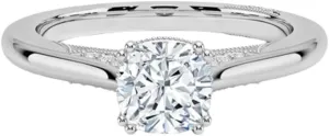 1-3 Ct Moissanite Engagement Ring & Wedding Bridal Ring Set In 10k 14k 18k Gold & S925 Christmas Gift for Women (Tacori Crown Engagement Ring, Main Stone: Cushion)