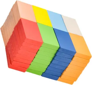 1 Set 80PCS Standard Domino Building Blocks Fun Early Education Plaything for and Safe Blocks Kit for Intellectual Development and Coordination