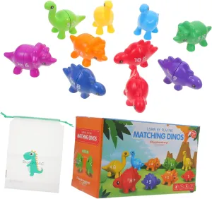 1 Set Educational Dinosaur and Pattern Learning for Interactive Sorting Activity with Storage Bag Imagination and Creativity