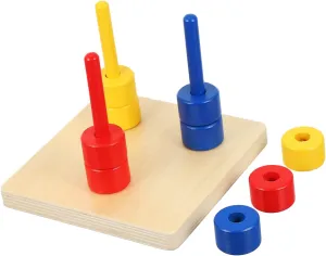 1 Set Stacking for Boy Girl Color with Safe Rounded Edges Natural Encourages Problem Solving and Creative Play Early Educational Plaything