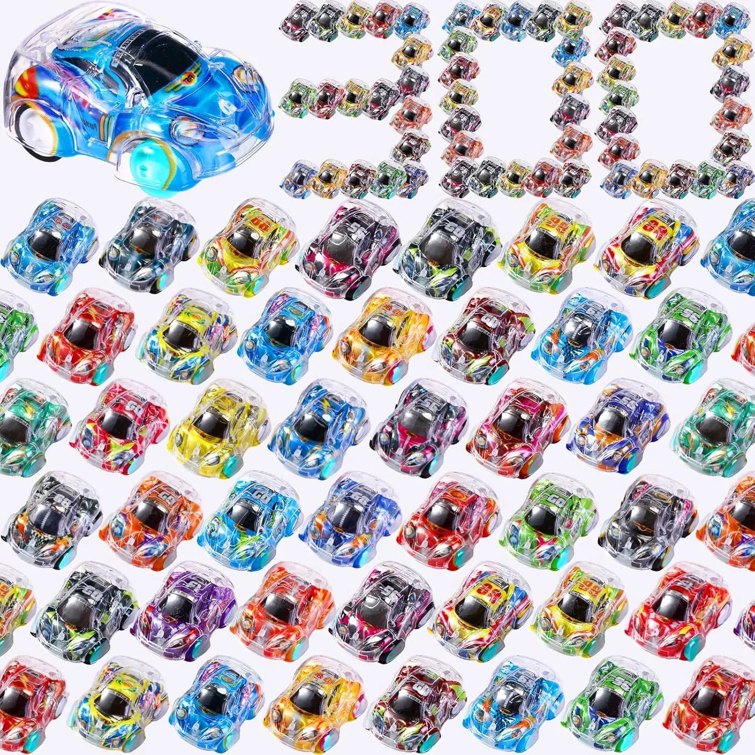 100 Pack Mini Pull Back Car for Party Favors Mini Race Pull Back Toys Car Birthday Goodie Bag Fillers Christmas Stocking Stuffers Gifts Toy Prizes