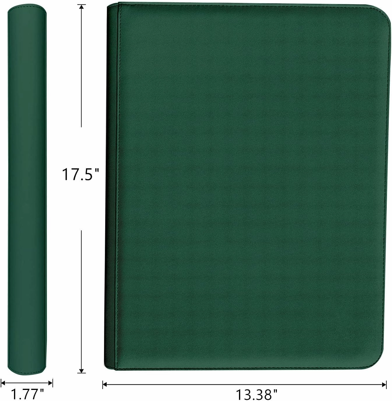 1000  Pockets Trading Card Binder, 16 Pocket Ringless Side Loading Card Holder Album, Trading Card Album Fit for YuGiOh, MTG, TCG, Game Cards, Sports Cards, Business Cards (Green)