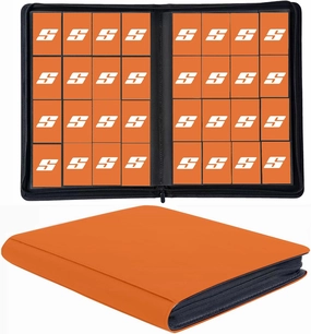 1000  Pockets Trading Card Binder, 16 Pocket Ringless Side Loading Card Holder Album, Trading Card Album Fit for YuGiOh, MTG, TCG, Game Cards, Sports Cards, Business Cards (Orange)