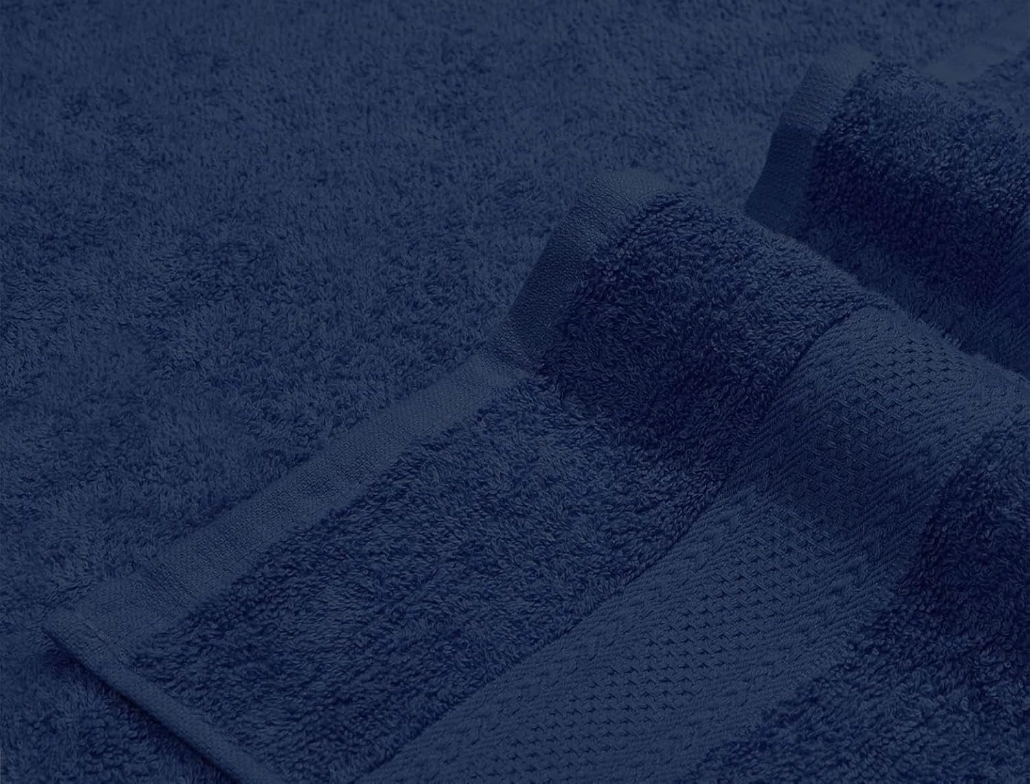 100% Cotton Bath Towels 24x48 Inches – Pack of 6 Towels for Bathroom, Gym, Spa, Hotel – Absorbent, Quick Dry, Lightweight Everyday Essential - Navy