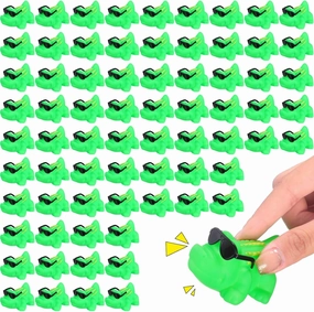 100 Set Mini Rubber Alligator with Sunglasses Bath Toy Bulk Tiny Small Crocodiles Bathtub Float Squeak Toy for Shower Birthday Summer Pool Beach Party Decoration