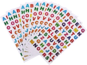 100pcs Alphabet Wall Decals Glittery Letters Sticker Set Self-Adhesive Craft Stickers