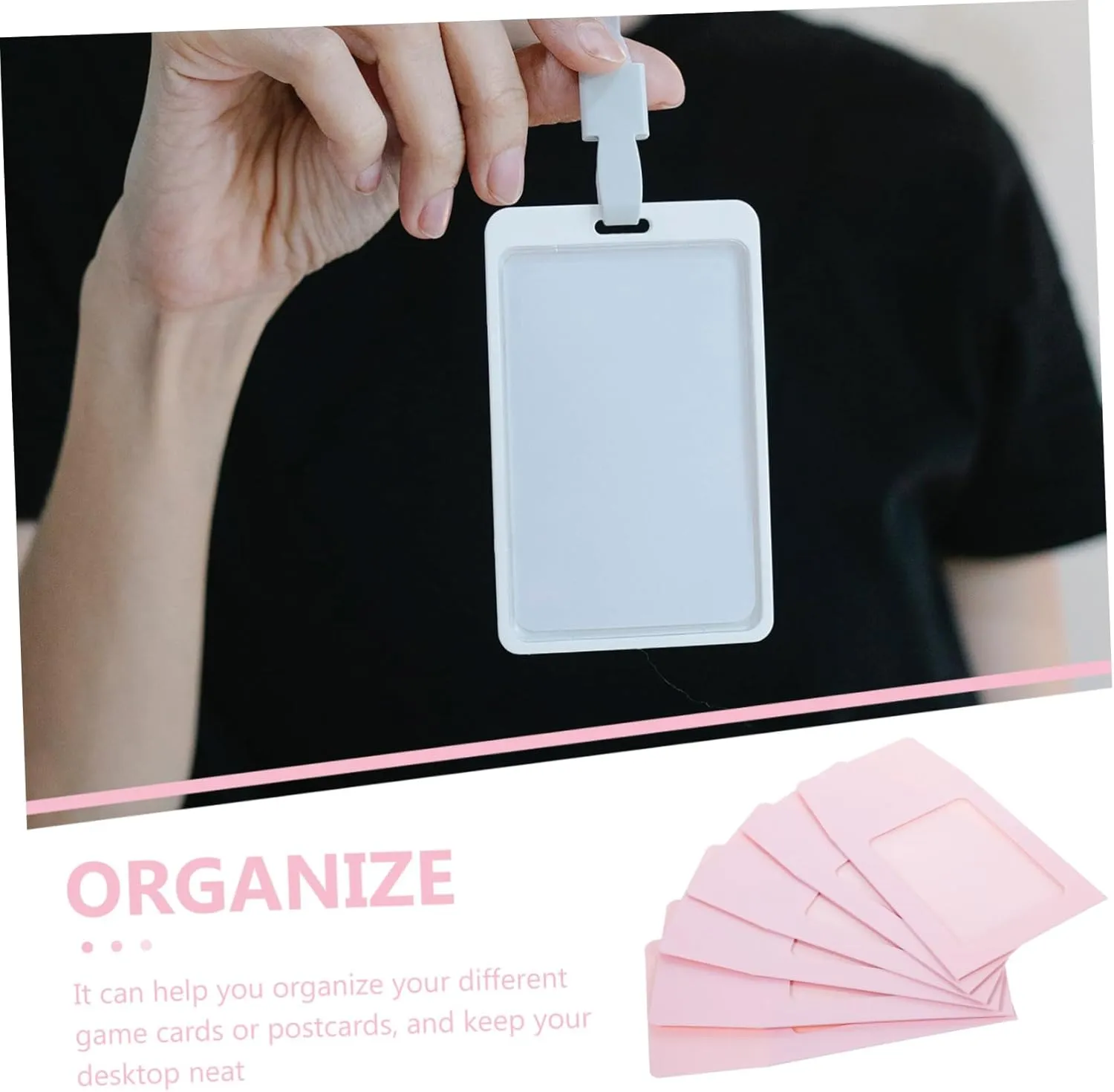 100pcs Card Packing Simple Style -Scratch Holders for Trading Cards Photos Postcards Transparent Open Design for Easy Access Custom Display