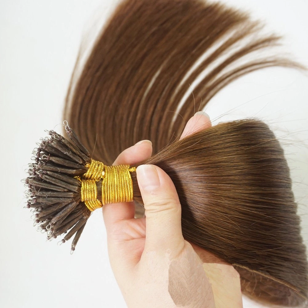 100Strands AAAAAAA Nano Ring Tip Straight Remy Human Hair Extensions (20" 0.5g/s, Chocolate Brown)