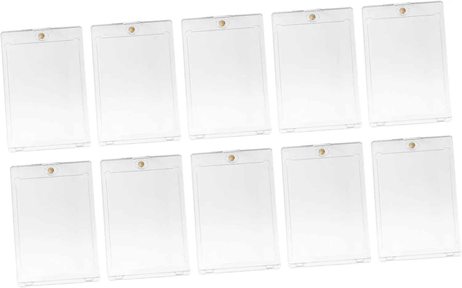 10Pcs Magnetic Card Holder Case Transparent Hard Playing Card Organizer with Magnetic Closure for Games Clubs Office and School Use