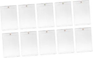 10Pcs Magnetic Card Holder Case Transparent Hard Playing Card Organizer with Magnetic Closure for Games Clubs Office and School Use