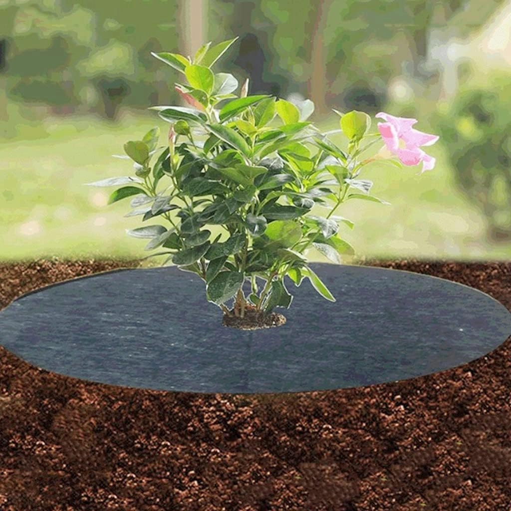 10PCS Tree Protection Weed Mats Ecological Control Cloth Mulch Ring Round Weed Barrier Plant Cover, for Indoor Outdoor Gardens (Size : 72CM X 8CM)