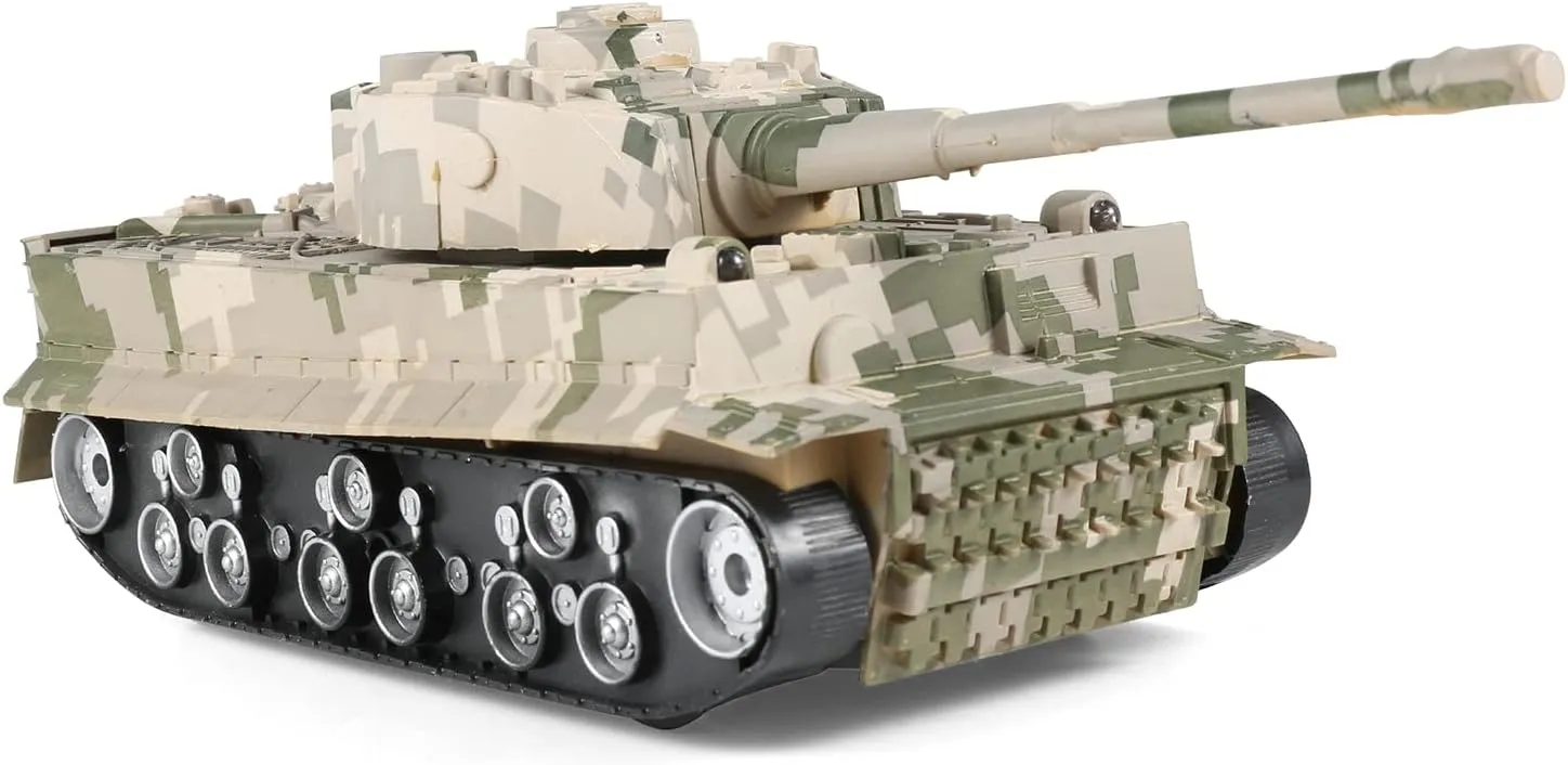 11 inch Military Combat Army Fighter Vehicle 1:32 Scale Toy Tank Remote Operated Tank 360 Rotating Turret, Authentic Light & Sound for Christmas Gifting, Birthdays