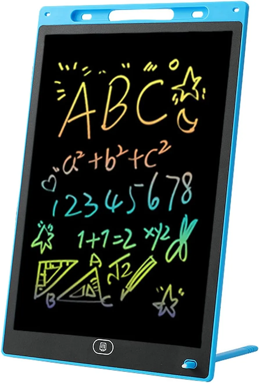 12 Inch LCD Colorful Writing/Drawing Tablets, Electronic Digital Doodle Pads/Boards, Message/Note Boards at School/Home/Office, Portable Electric Digital Handwriting Pads_Blue