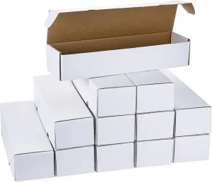 12 Pack Card Storage Box Each 800 or 400 Count Card Collector Organizer Holders Box for Trading and Gaming, Football, Baseball, Sport, Game(14 x 2.7 x 3.6 Inch,White)