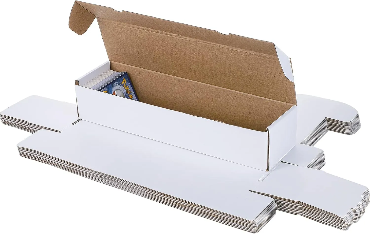 12 Pack Card Storage Box Each 800 or 400 Count Card Collector Organizer Holders Box for Trading and Gaming, Football, Baseball, Sport, Game(14 x 2.7 x 3.6 Inch,White)