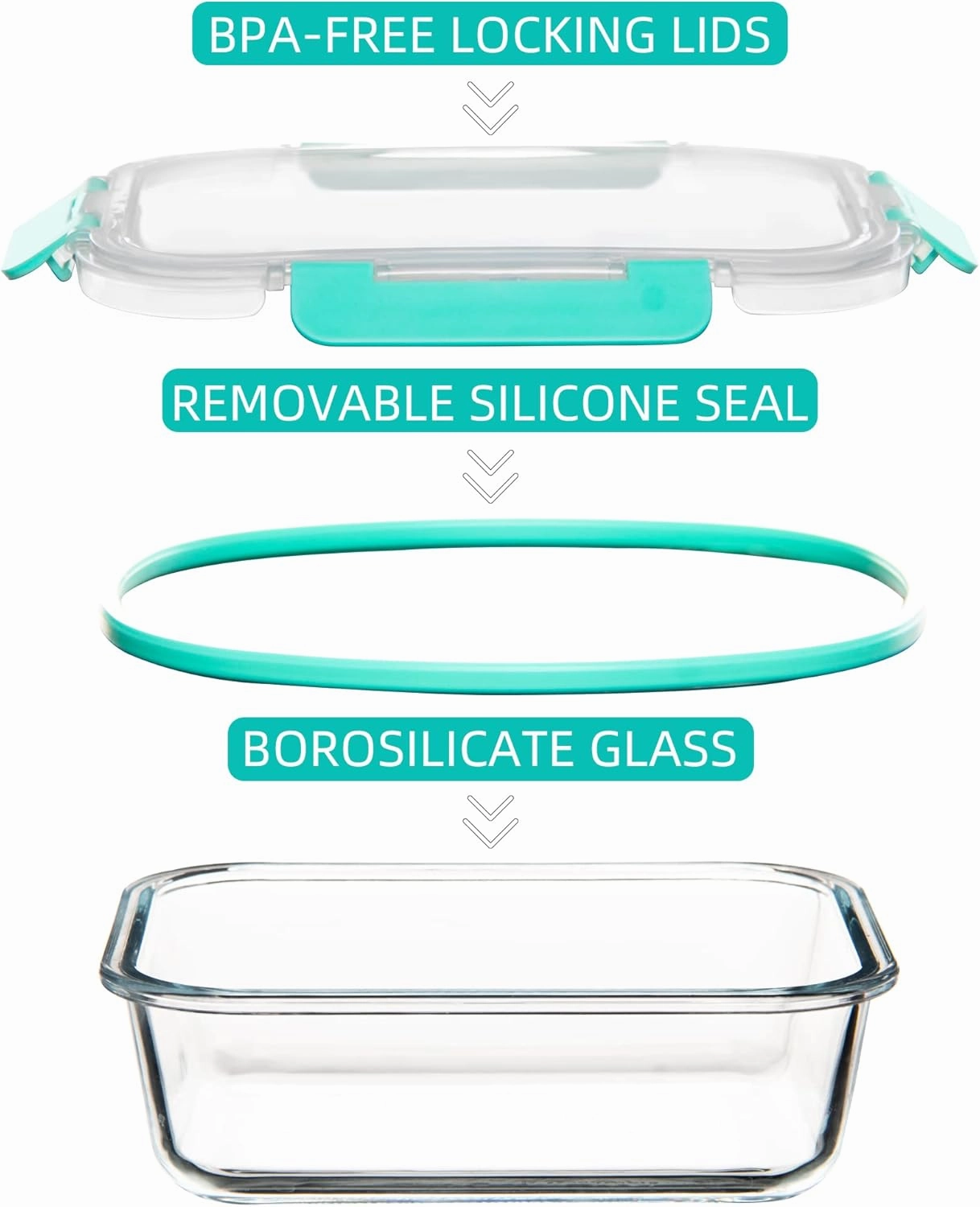 12 Pack Glass Storage Containers with Lids, Leak-Proof Meal Prep Containers, Dishwasher/Microwave/Oven/Freezer Safe Glass Food Storage Containers for Leftovers, to Go