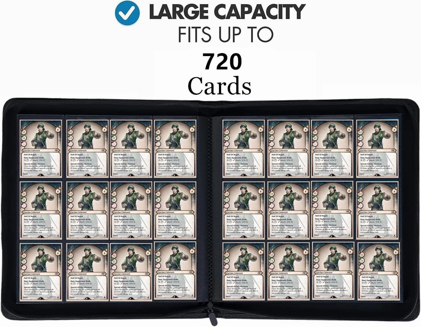 12 Pocket 720 Pockets Trading Card Binder, Ringless Side Loading Card Holder Album, Trading Card Album Fit for YuGiOh, MTG, TCG, Game Cards, Sports, Business Cards (Teal)