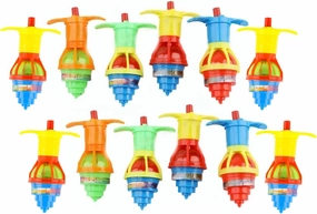 12pcs Light Up Spinning Tops for Spin with Flashing LED Lights, Gyroscope Novelty Bulk Stocking Stuffers for Birthday Party Favors Games Presents
