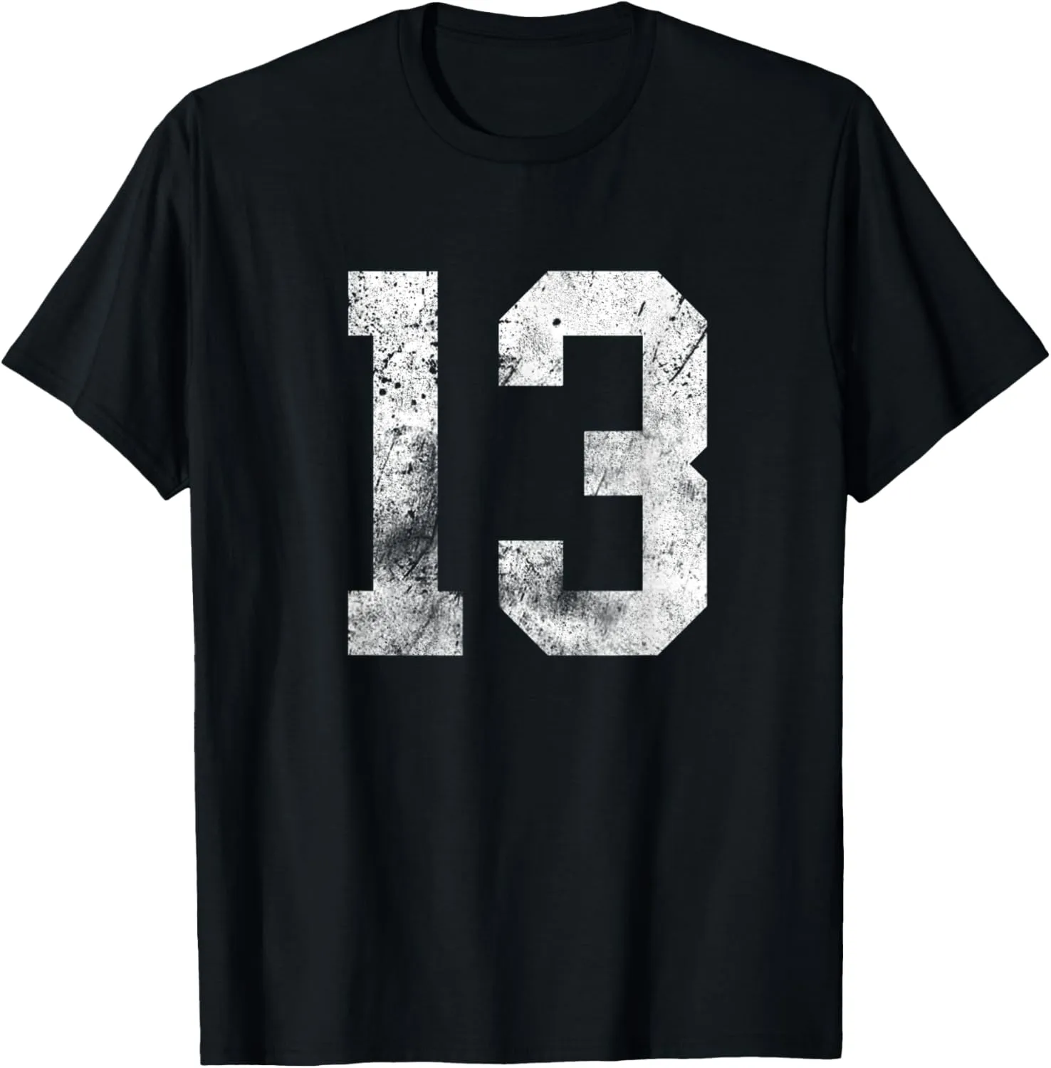 13 Cool Distressed Birthday Lucky Number Player 13 Thirteen T-Shirt