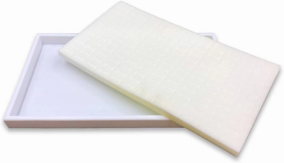 144 Foam Insert Ring Display Tray (White Tray, White Foam) - 3 Pack (14 ¾” x 8 ¼” x 1”) – Merchandising/Jewelry Display/Organizer/Multi Purpose Tray
