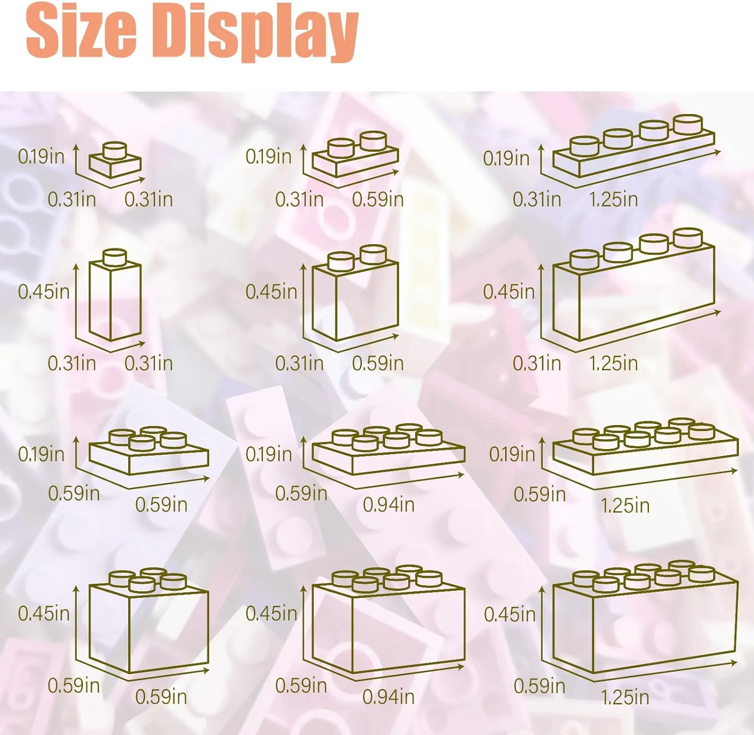 1500 Pieces Building Bricks, Building Bricks Set for Girls Age 4-5-6-7-8-12, Classic Bulk Small Blocks, Blocks Set (Pink Purple White)