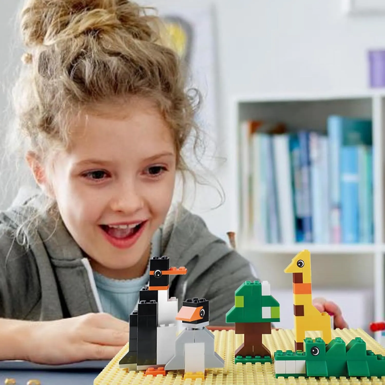 1500 Pieces Building Bricks, Classic Bulk Small Blocks, Classic Bricks Set Basic Building Blocks Compatible with All Major Brands(Natural Colors)