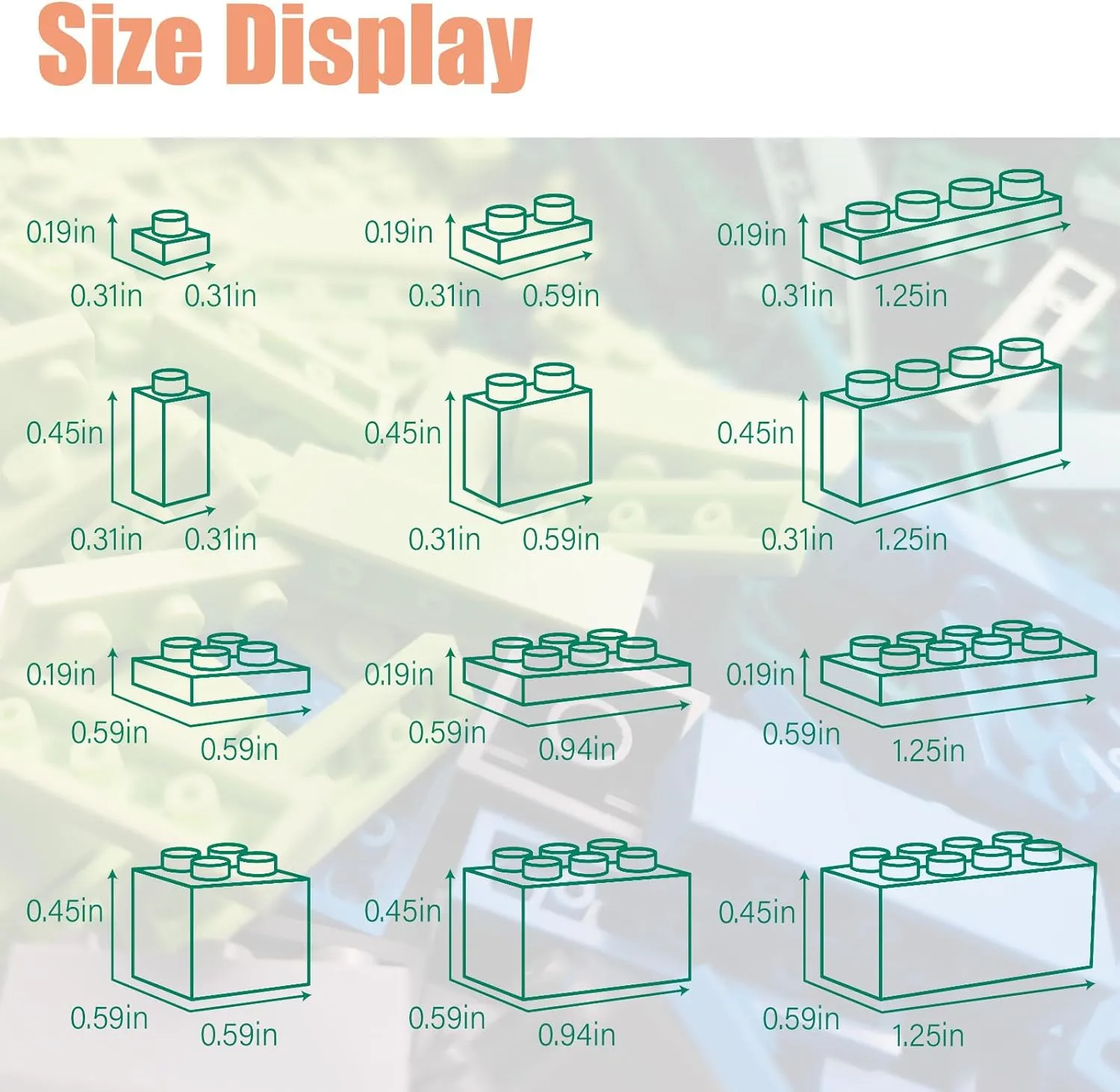 1500 Pieces Building Bricks, Classic Bulk Small Blocks, Classic Bricks Set Basic Building Blocks Compatible with All Major Brands(Natural Colors)