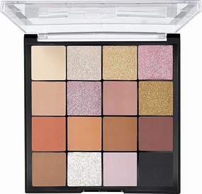 16-Color Eyeshadow Palette, Matte and Shimmer Finish, Smoky Eyes Collection, Multicolor, 20.8g
