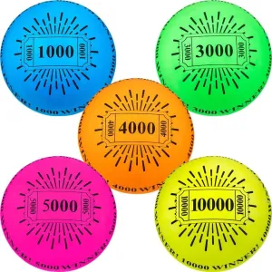 16inch Painted Balls with Various Printed Ticket Prices For Party Favors, Birthday Prizes, Gifts