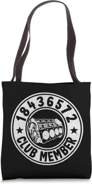 18436572 Club Member Firing Order Big Block Car Guy Garage Tote Bag
