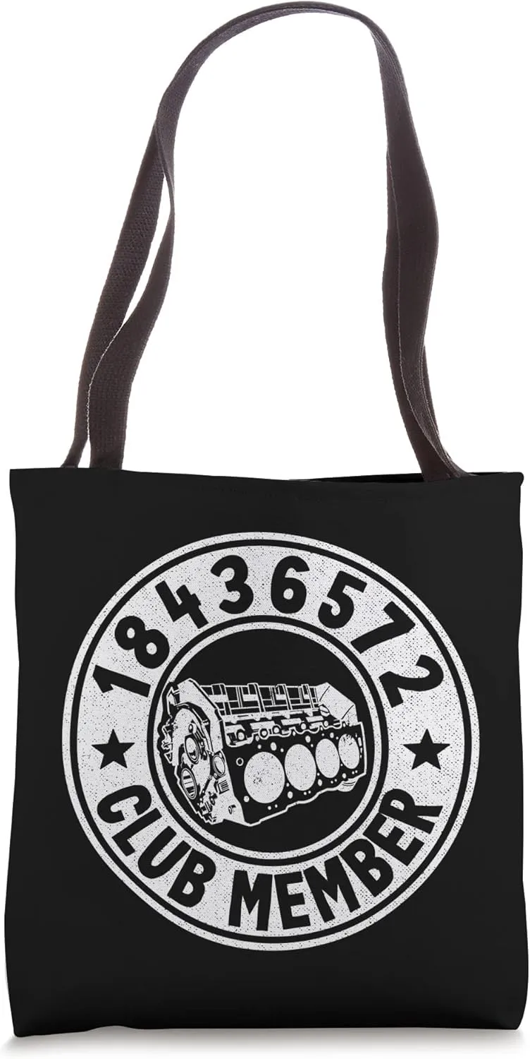 18436572 Club Member Firing Order Big Block Car Guy Garage Tote Bag