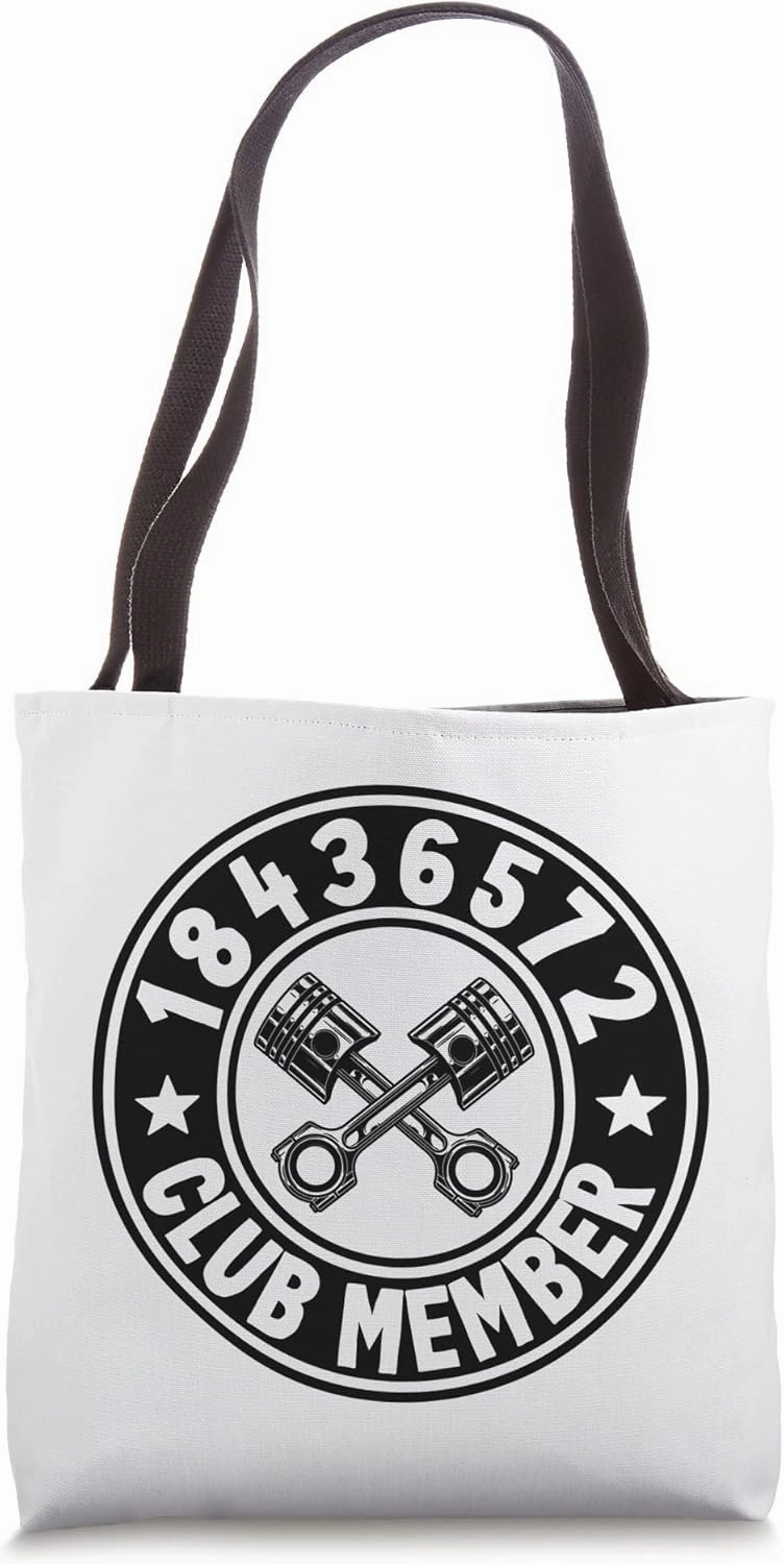 18436572 Club Member Firing Order Big Block Car Guy Garage Tote Bag