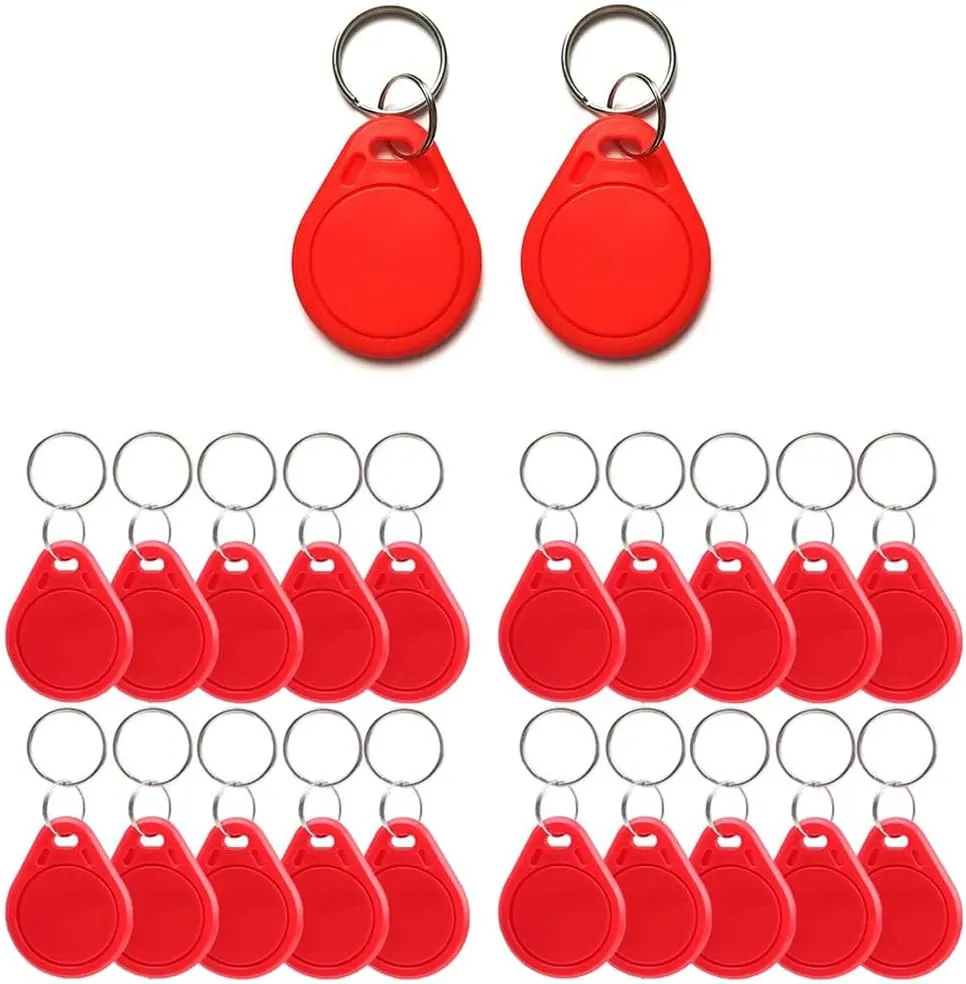 20 PCS 13.56 MHz UID Writable Rewritable Clone IC Smart Keychain, Compatible with MIFARE Classic 1K, RFID Blank Tag for Access Control Key Tag Rewritable