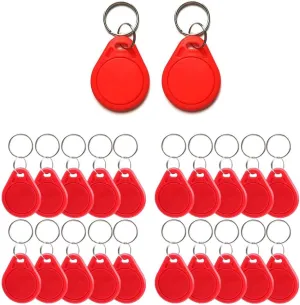 20 PCS 13.56 MHz UID Writable Rewritable Clone IC Smart Keychain, Compatible with MIFARE Classic 1K, RFID Blank Tag for Access Control Key Tag Rewritable