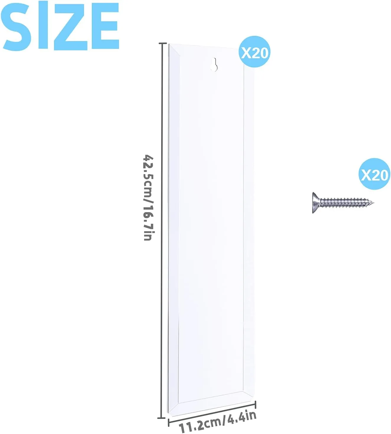 20 PCS Model Car Display Case Wall Mount 4.4" Wx16.7 H, Diecast Blister Packed Toy Car Organizer Holds Up to 140 Cars, Compatible with Packaged Cars Display Shelf Rack Wall Storage