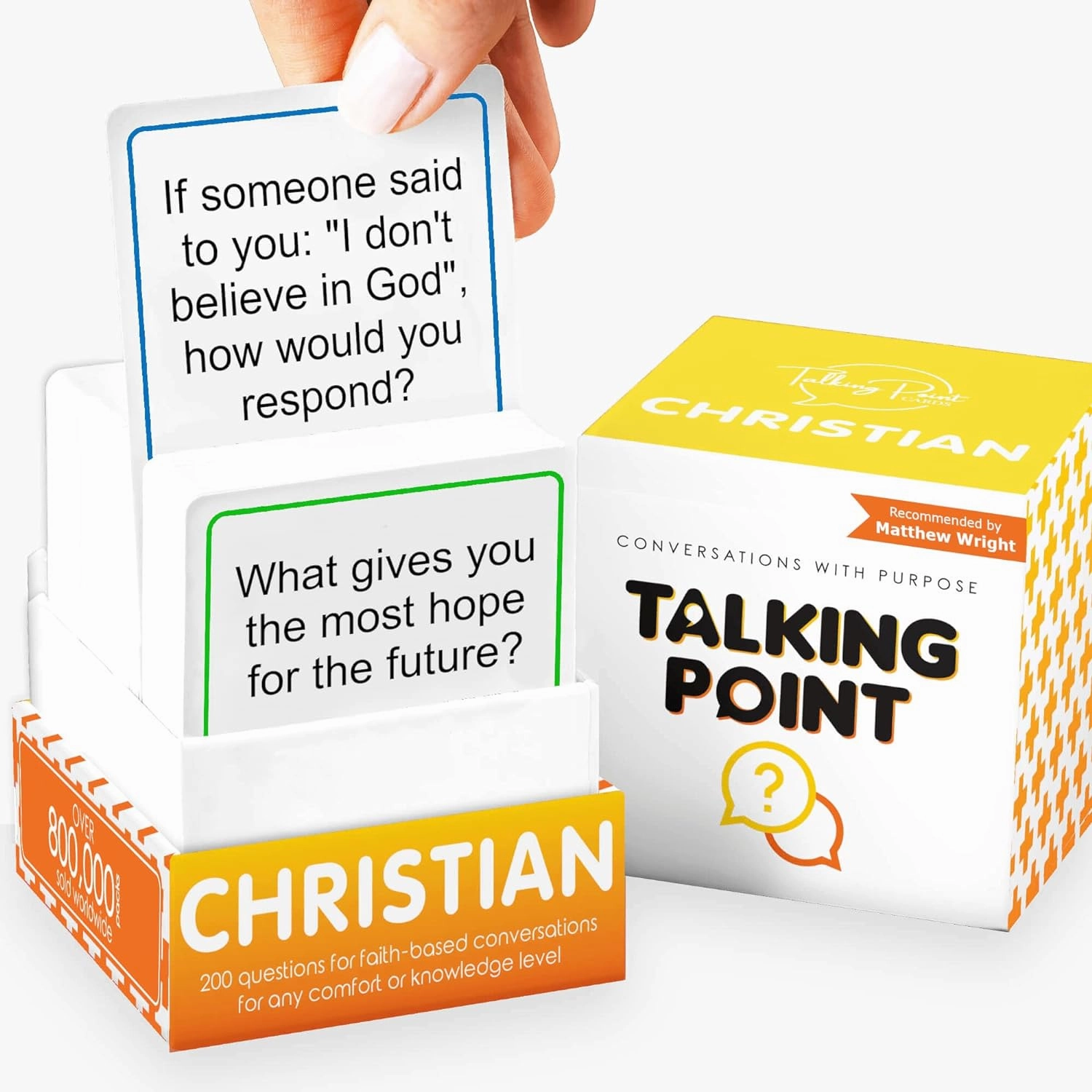 200 Conversation Cards for Christians - Explore Your Faith and Have Fun on Family Game Night, Bible Study or Youth Groups - Perfect for Church Groups, Couples Game Night, Easter Gifts