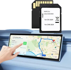 2025 Upgraded KMV6 66 EZ1 Latest Navigation SD Card Compatible with CX-5 CX-90, Latest Navigation SD Card Map USA/CAN/MX
