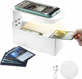 2025Newly Upgraded Trading Card Scanner with 3 Color Modes LED Magnetic Light, MTG & TCG Card Scanner Stand Holder Accessories, Quickly Scan and Price Check, Available for ManaBox