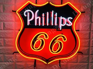 24"x20" Phillips 66 Gasoline Motor Oil Gas Station Neon Sign Light Lamp HD Vivid Printing Technology Handmade Beer Bar Pub Man Cave HD51