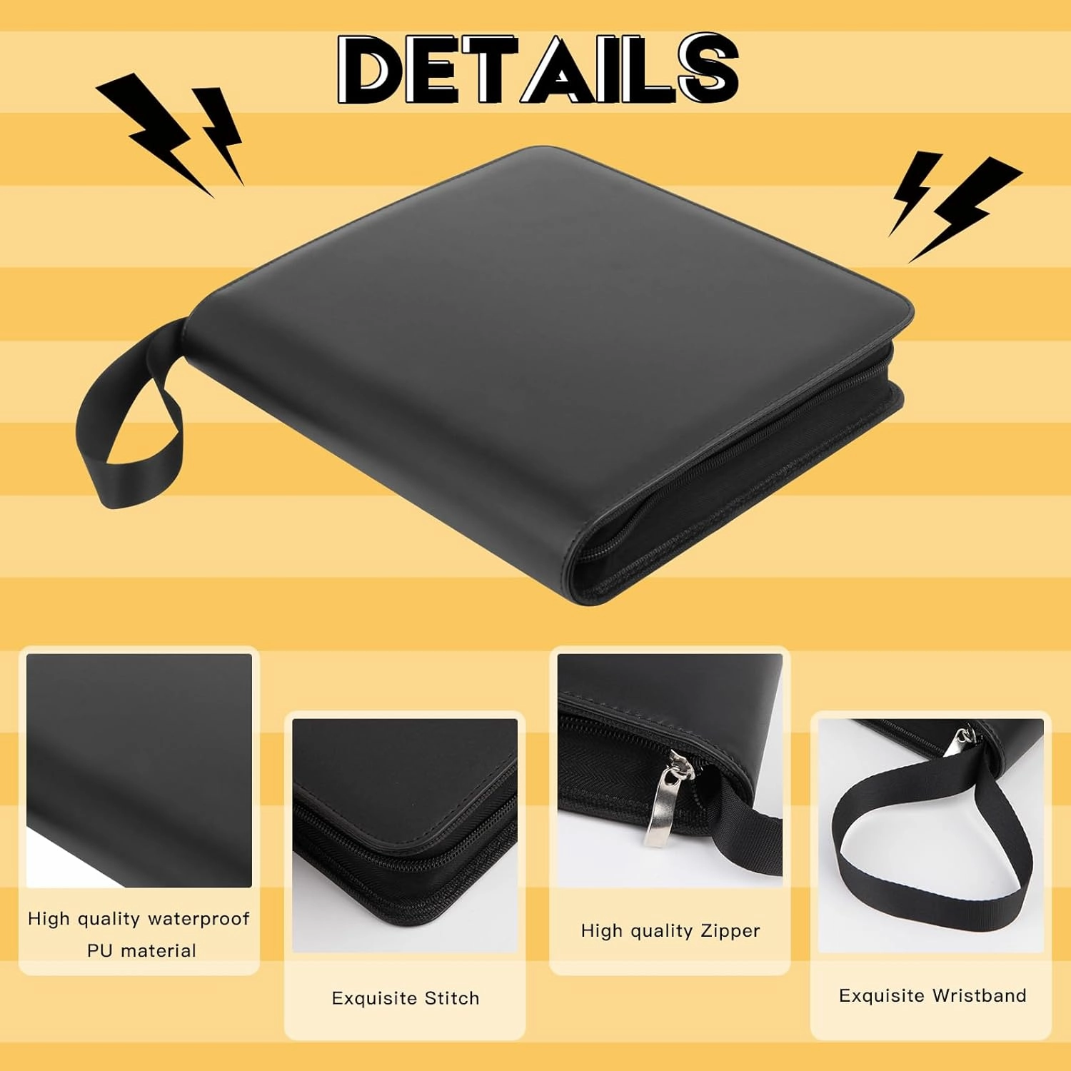 256 Pockets Large Photo Album for Polaroid Now/i-Type/600/SX-70 Instant Photos,Compatible with Fujifilm Instax Wide 400/300 and Instax Square Instant Film (Black)
