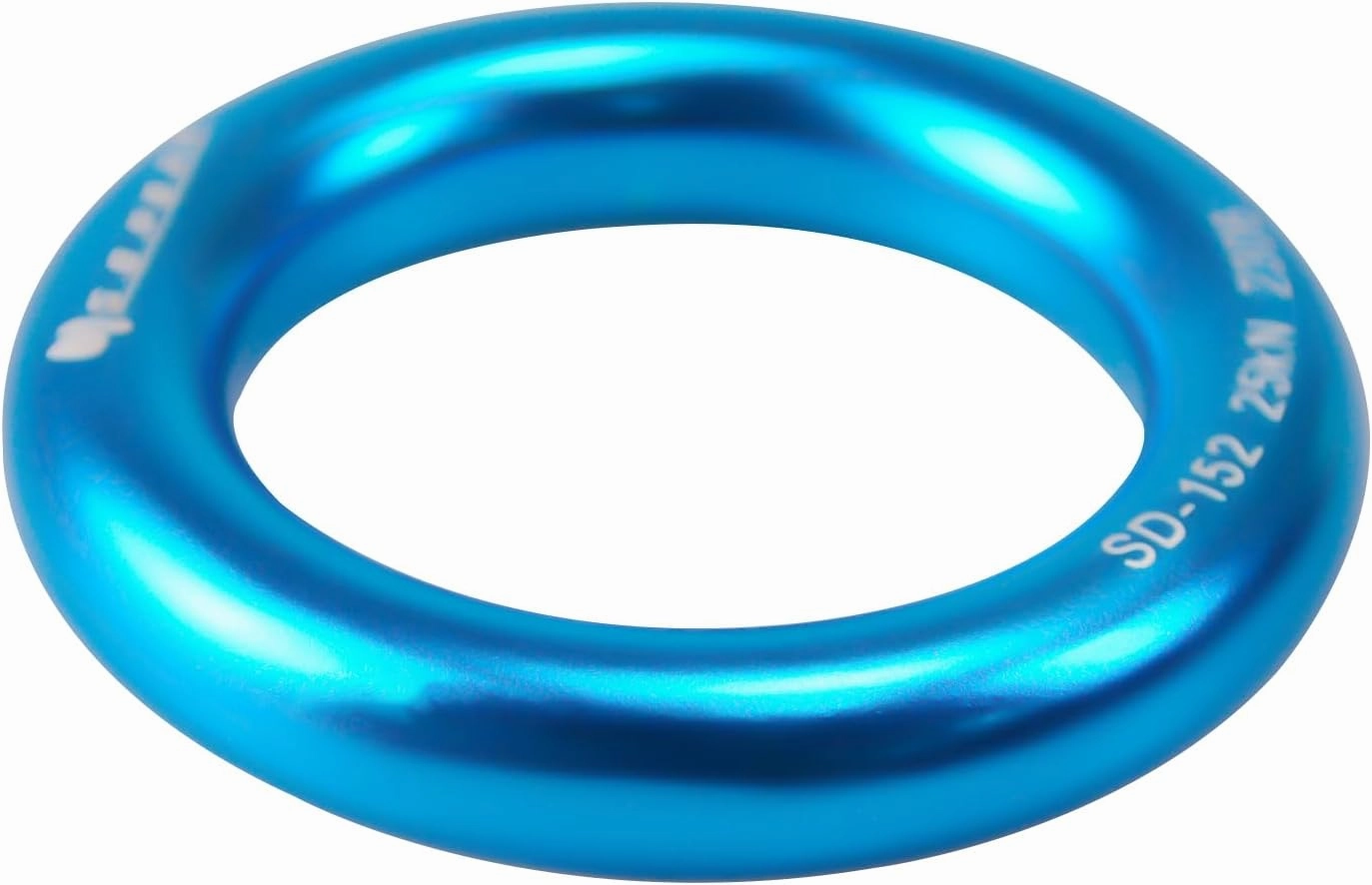 25kN Aluminum Rappel Ring, Perfect Tension O-Ring, Connection Ring for Rock Climbing, Arborist, Gold/Blue