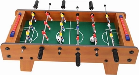 2-4 Players Small Foosball Table, Mini Soccer Game for Kids, 360 Rotation Tabletop Football Game, Portable Game Soccer Set with Shooting Skills Practice, Goalkeeper Block