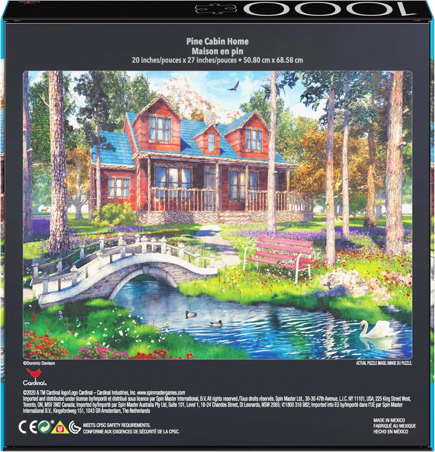 2-Pack of 1000-Piece Jigsaw Puzzles, Pine Cabin & Summer Estate | Puzzles for Adults and Kids Ages 8 , Amazon Exclusive