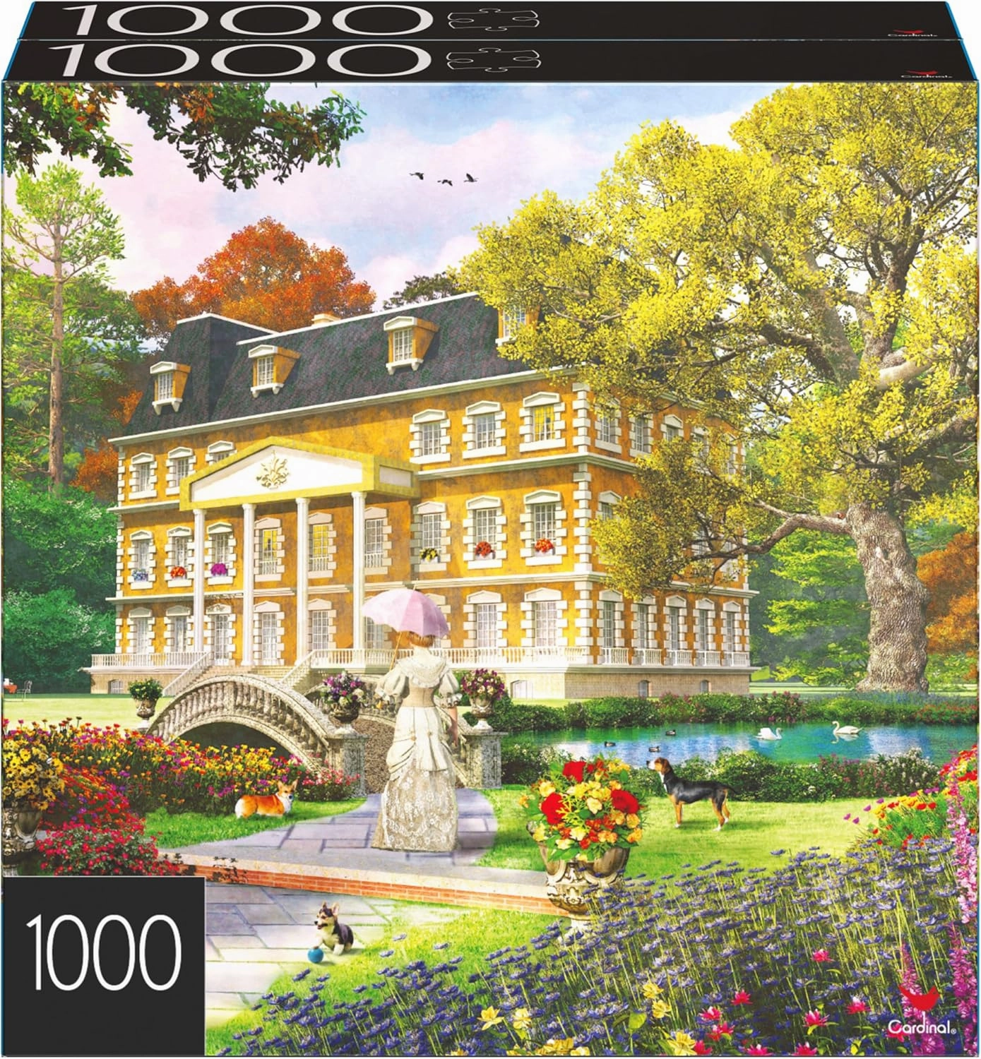 2-Pack of 1000-Piece Jigsaw Puzzles, Pine Cabin & Summer Estate | Puzzles for Adults and Kids Ages 8 , Amazon Exclusive