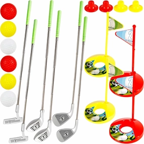 2 Set Kids Golf Clubs for 3 4 5 6 Years Old Retractable Toy Golf Clubs for Toddlers Boys Girls Outdoor Indoor Golf Set Sports Toys Adjustable Mini Golf Christmas Birthday Gifts