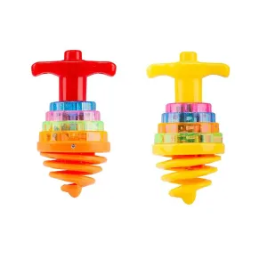 2pcs Gyro Toys Light Flashing Gyros Music Toys random Color