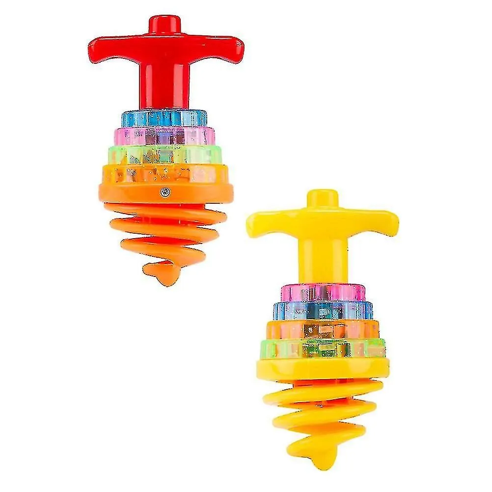 2pcs Gyro Toys Light Flashing Gyros Music Toys random Color