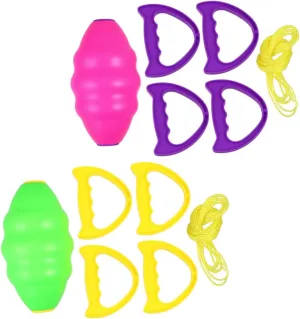 2Pcs Interactive Shuttle Ball Pull for Outdoor Parent Educational Activities Pink Green